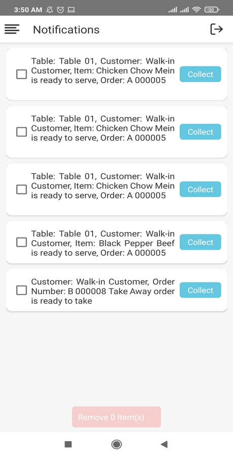 Waiter App